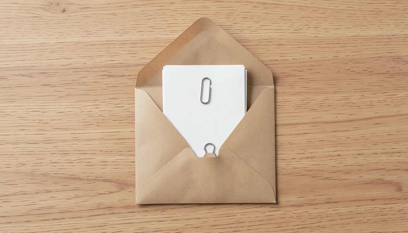 Blank white receipts tucked into a kraft paper envelope with a paperclip, representing organizing payment app records for taxes